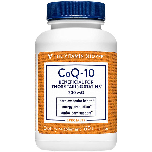 The Vitamin Shoppe CoQ-10 200mg Beneficial for Those Taking (60 Capsules)