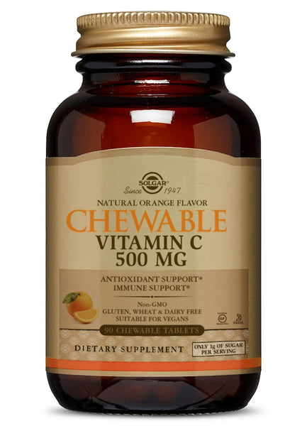 Solgar Vitamin C 500 mg Chewable, Orange - 90 Count