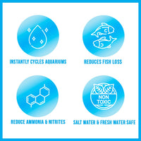 Thumbnail for MICROBE-LIFT Nite-Out II Aquarium Bacteria for Start-up, Instantly Cycle Aquariums, Add Fish on Day 1, Rapid Ammonia and Nitrite Reducer for Freshwater & Saltwater Fish Tank, 8 Ounces (NITEH08)