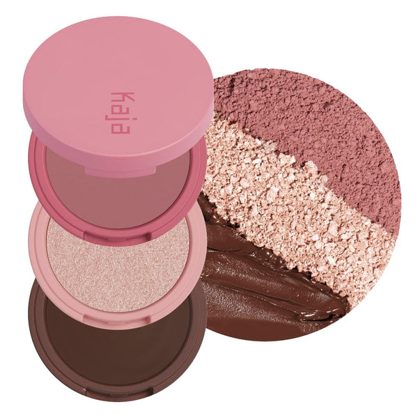 Image 1 of KAJA 3 Colors Palette - Play Bento_Dolce Cappuccino | Powder Blusher, Highlighter, Cream Bronzer, Creamy Application, with Mango Seed Butter, Powdery Finish, Lightweight Formula, Neutral