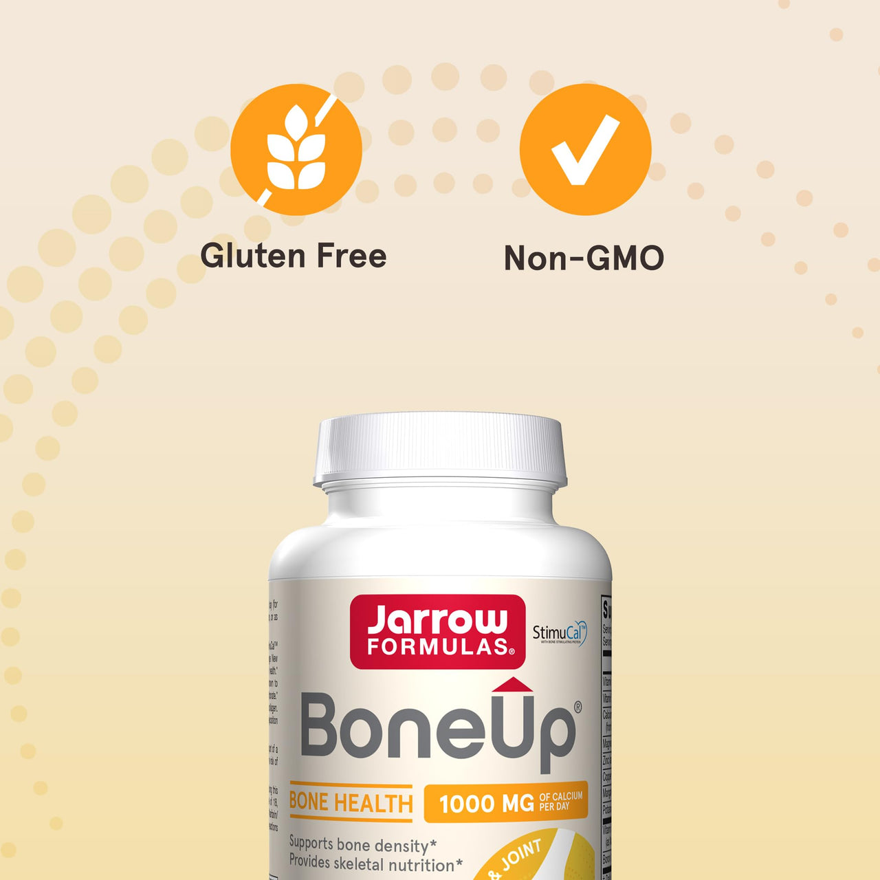Jarrow Formulas BoneUp for Bone Density - Vitamin D3 and K2, Calcium Support, 120 Capsules, Provides Skeletal Nutrition, Up to 20 Days Supply