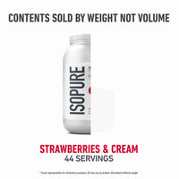 Thumbnail for Isopure Zero Carb 100% Pure Whey Isolate Protein Powder, Gluten Free, With Vitamins, Strawberries & Cream, 25g Protein Per Serving, 3 Lbs, 44 Servings (Packaging May Vary)