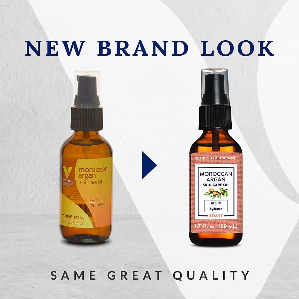 The Vitamin Shoppe Moroccan Argan Skin Care Oil - Natural & Hydrates Beauty (1.7 Fluid Ounces)