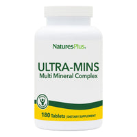 Thumbnail for NaturesPlus Ultra-Mins - 180 Tablets - Multi Mineral Complex with Calcium, Iron, Magnesium & Zinc - Vegan, Gluten Free - 90 Servings