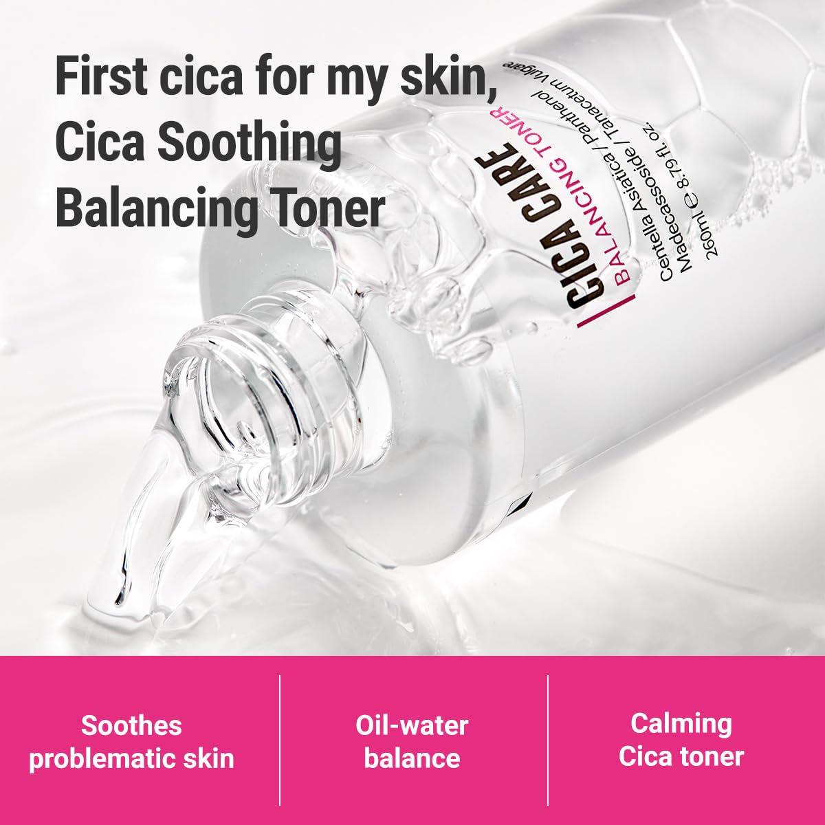 [Rovectin] CICA Care Purifying Toner - Soothing Facial Toner for Sensitive and Irritated Skin with Houttuynia Cordata Extract and Madecassoside (8.8 Fl. oz)