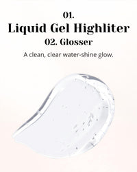 Thumbnail for Glint Liquid Gel Highlighter (Glosser, 0.1oz) - Multi-Use Face & Body Gloss for Smooth Glow, Long-Lasting Illuminator Balm for Healthy Radiance. Korean Makeup. Eyes, Cheeks, Nose