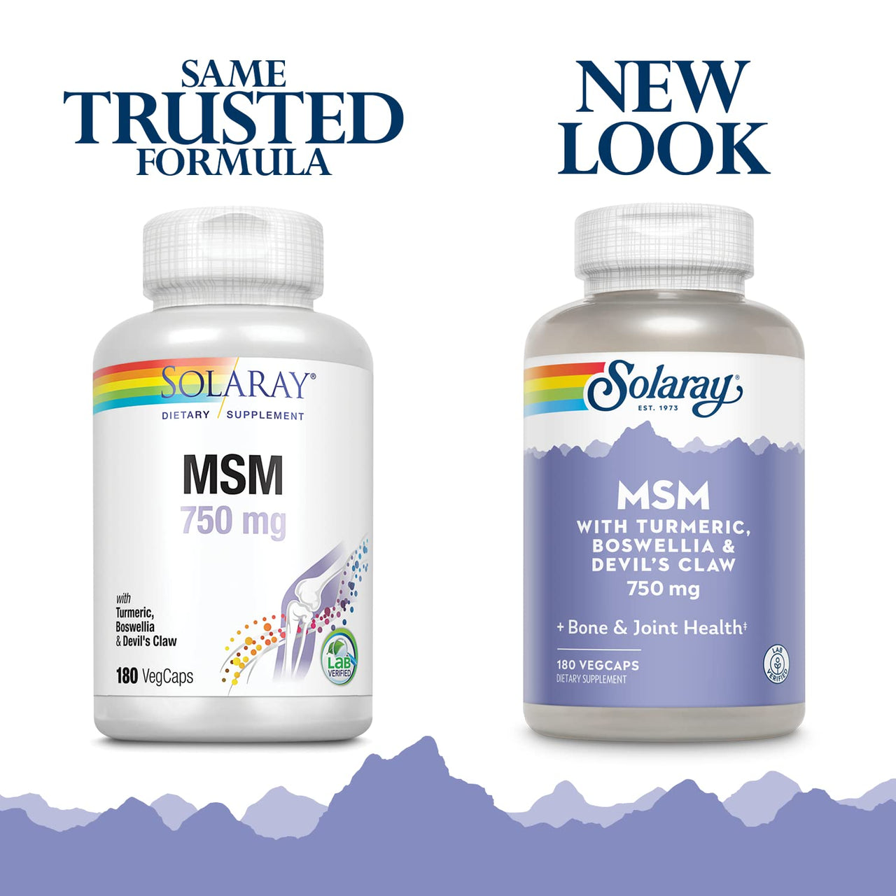 Solaray MSM Capsules, 750 mg, 180 Count