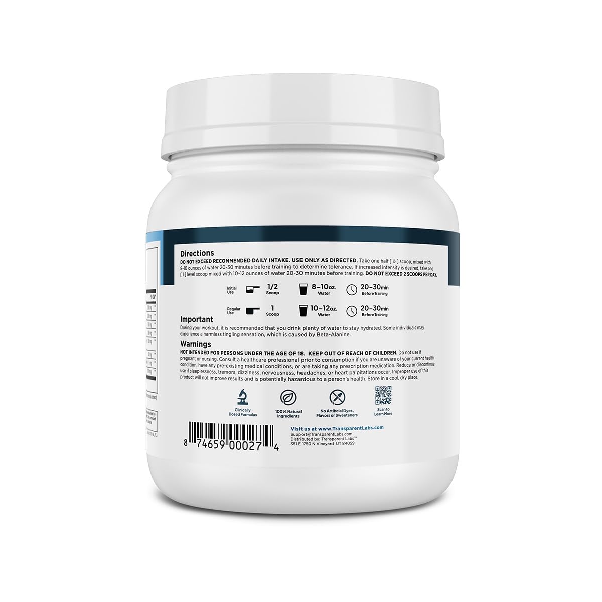 Transparent Labs Lean Pre-Workout - Body Recomposition Pre Workout for Men and Women with Acetyl L-Carnitine, Beta Alanine Powder, & PurCaf Organic Caffeine Powder - 30 Servings, Strawberry Lemonade