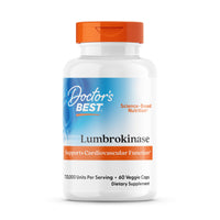 Thumbnail for Doctor's Best Lumbrokinase Supplement for Men & Women - Lumbrokinase Capsules 40 mg Per Serving, Supports Heart Health & Circulation, Fibrin Dissolving Enzymes, 720,000 Units Per Serving - 60 Veg Caps