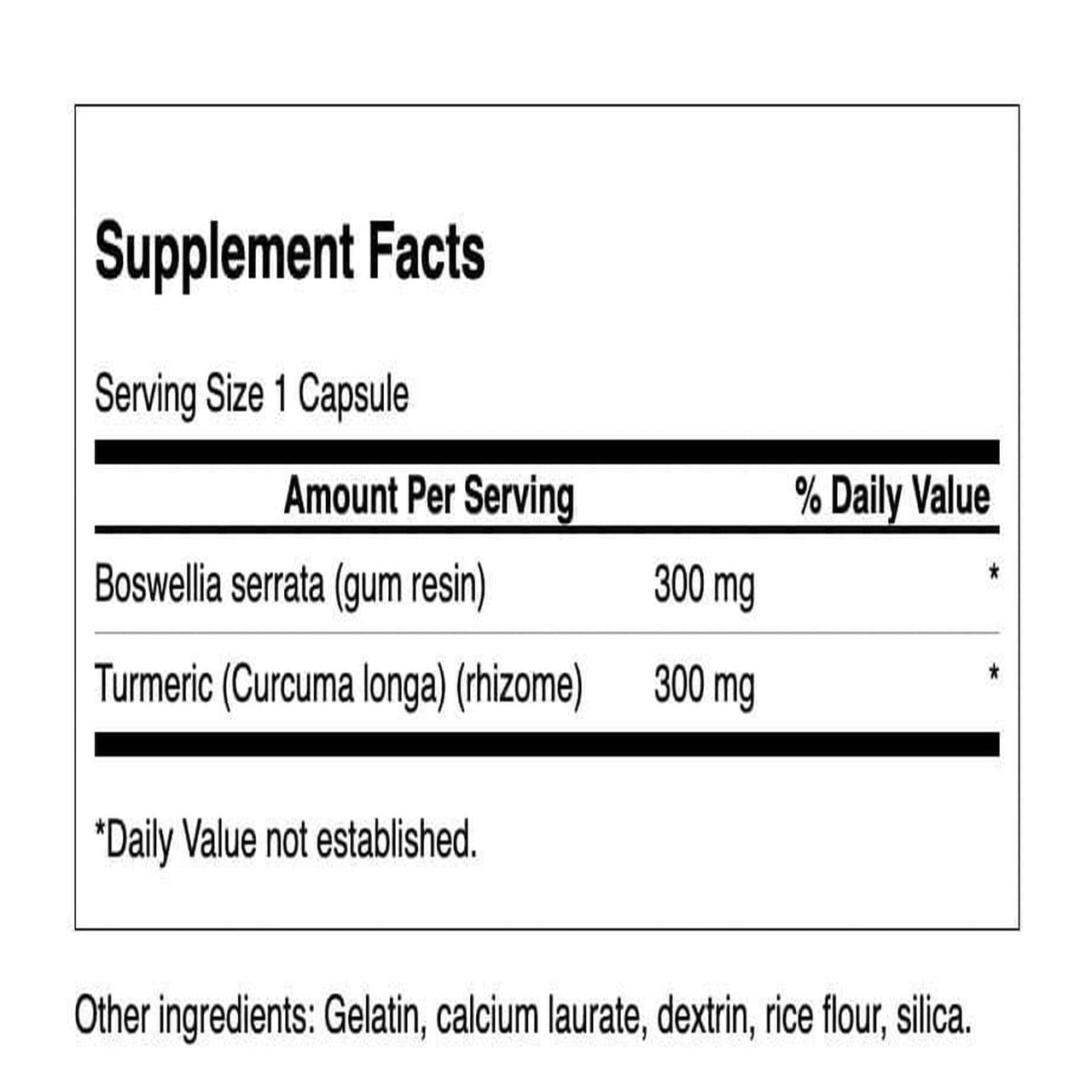Swanson Full Spectrum Boswellia and Curcumin 60 Capsules(Packing May Vary)
