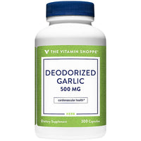 Thumbnail for The Vitamin Shoppe Deodorized Garlic 500MG, Wholesome Garlic with No Aftertaste & All Cardiovascular Benefits, Equal to 1 Fresh Clove of Garlic (300 Capsules)