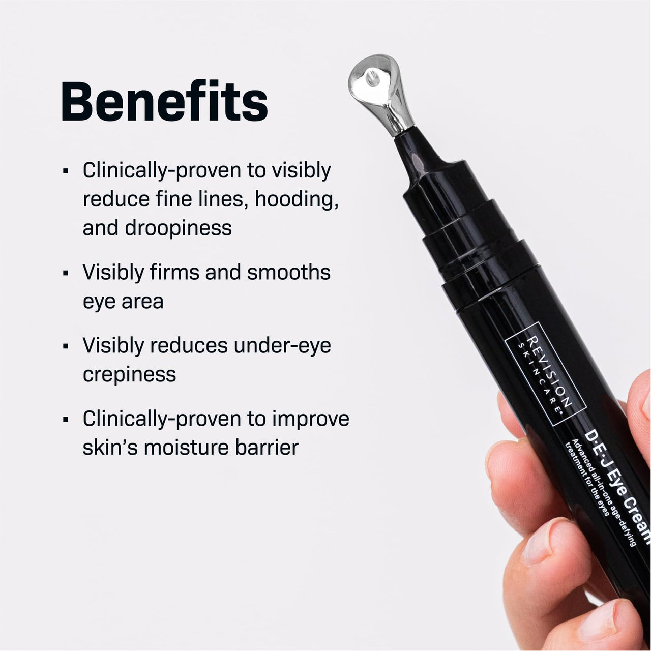 Revision Skincare D·E·J Eye Cream®, Clinically Proven to Reduce Under-Eye Fine Lines and Wrinkles with Peptides and Hyaluronic Acid for a Firmer, Smoother Eye Area, 0.25 fl oz