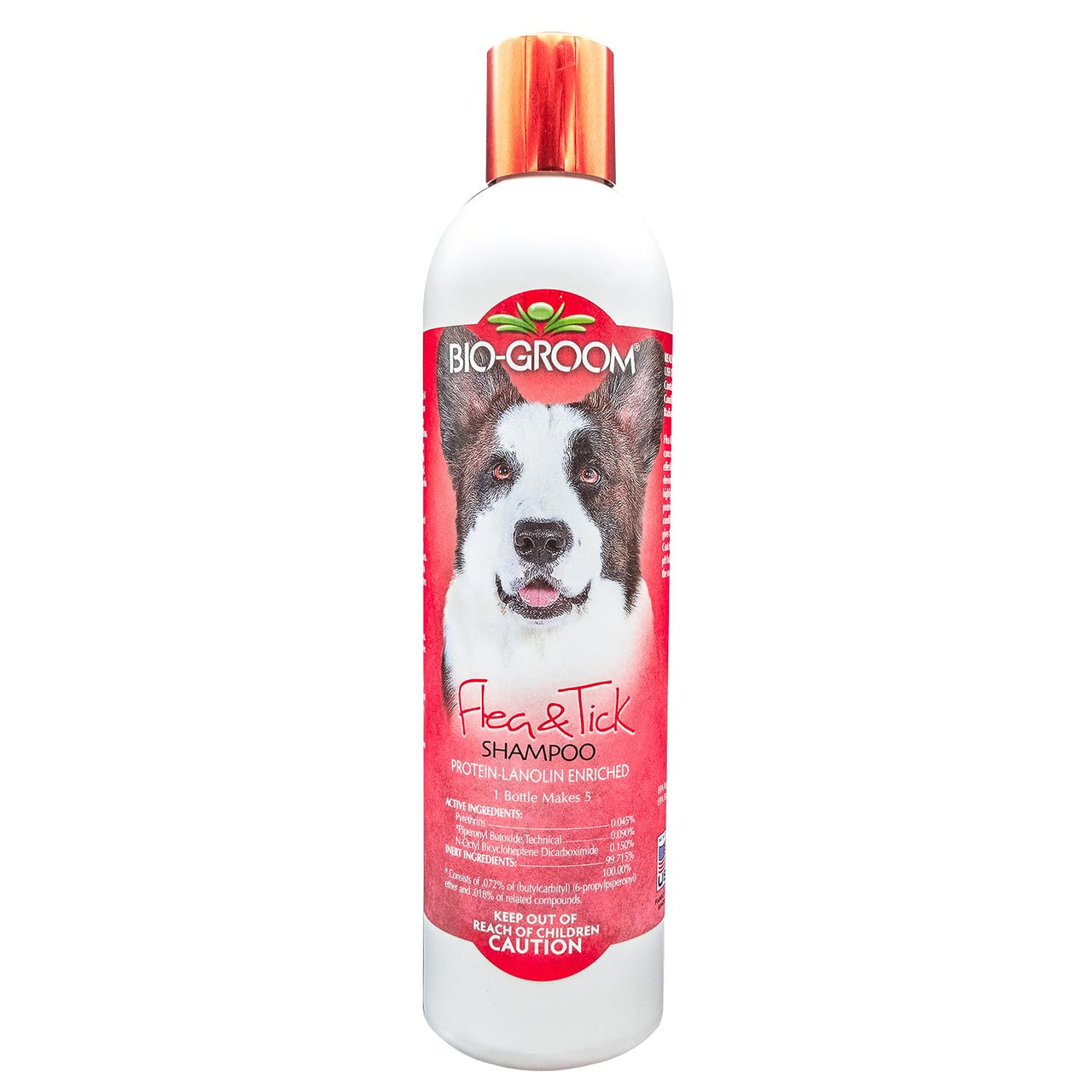 Bio-Groom Flea & Tick Dog Shampoo - Flea and Tick Prevention for Dogs, Cat Flea Treatment, Cruelty-Free, Made in USA, Natural Tick Repellent, Protein-Lanolin Shampoo - 12 fl oz 1-Pack