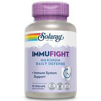 Thumbnail for SOLARAY Immufight Maximum Daily Defense, All Day Immune Support, Vitamin C, Vitamin D, Zinc, Probiotics, Monolaurin, Acerola & More, Vegan & Gluten Free, 60 Day Guarantee, 30 Servings, 90 VegCaps