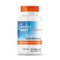 Thumbnail for Doctor's Best Nattokinase 2000 FU Supplement for Men & Women - Supports Blood Flow, Heart Health, & Healthy Circulation, Nattokinase Enzyme Sourced from Japanese Natto, Capsule Form - 90 Veg Caps