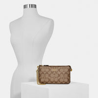 Thumbnail for COACH Signature Large Wristlet w Chain