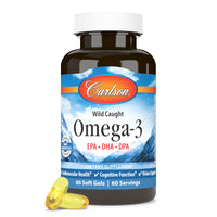 Thumbnail for Omega-3, 700 mg Omega-3s, EPA, DHA, DPA, Budget Friendly, Wild Caught, Sustainably Sourced, 60 Soft Gels