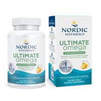 Thumbnail for Nordic Naturals Plant Based Ultimate Omega, Lemon Flavor - 60 Vegetarian Soft Gels - 1210 mg Omega-3 - Vegan EPA and DHA - Supplement Made from Algae - Brain & Heart Support - Non-GMO - 30 Servings