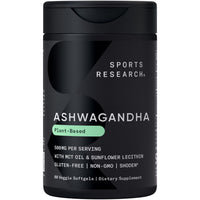 Thumbnail for Sports Research® Ashwagandha Softgels with Coconut MCT Oil - Natural Adaptogen Made with Shoden® Ashwa for Relaxation, Calm & Sleep Support - Gluten Free & Vegan Friendly - 60 Count