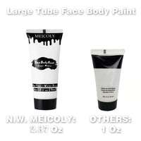 Thumbnail for MEICOLY White Cream Face Body Paint,2.37Oz Large Tube Clown White Makeup,Water Based Full Body Paint for Adults and Kids,Halloween SFX Skull Joker Zombie Vampire Skeleton Goth Cosplay Mime Makeup