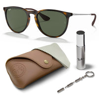 Thumbnail for Ray-Ban RB4171 ERIKA CLASSIC Phantos Shaped Non-Polarized Sunglasses for Women – Includes Official RAYBAN Eyewear Kit – Ideal Formal & Casual Wear Sunglasses – G-15 Green Lens
