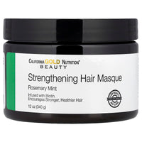 Thumbnail for California Gold Nutrition Strengthening Hair Masque, Biotin, Rosemary Mint, 12 oz (340 g)