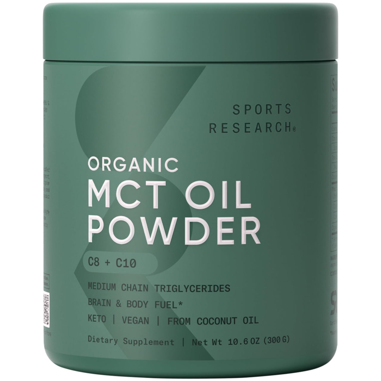 Sports Research® Keto Pack with Creatine Monohydrate Capsules and Organic MCT Oil Powder - Keto & Vegan MCTs C8, C10 from Coconuts