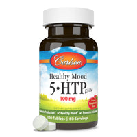 Thumbnail for Carlson - Healthy Mood 5-HTP Elite, 100 mg, Serotonin Production, Healthy Mood & Promotes Relaxation, Natural Raspberry Flavor, 120 Tablets