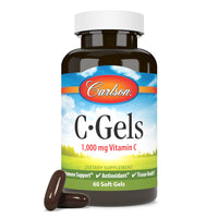 Thumbnail for Carlson - C-Gel, 1000 mg Vitamin C, Immune Support & Tissue Health, Antioxidant, 60 Soft gels