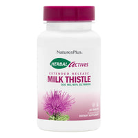 Thumbnail for NaturesPlus Herbal Actives Milk Thistle, Extended Release - 30 Tablets - Non-GMO, Vegetarian, Gluten Free - 30 Servings
