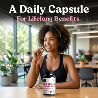 Thumbnail for Atlantic Naturals Sea Moss with Beet Root Capsules - Premium Quality Multivitamin Supplement - Sea Moss Superfood to Support Immune Health, Blood Flow, Joint Health & Athletic Performance - 120 ct