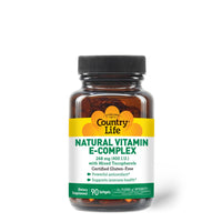 Thumbnail for Country Life Vitamin E-Complex 400 IU – Natural Mixed Tocopherols – Antioxidant & Immune Support – Promotes Skin Health & Fights Oxidative Stress – Certified Gluten-Free – 90 Softgels