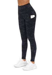 Thumbnail for THE GYM PEOPLE Thick High Waist Yoga Pants with Pockets, Tummy Control Workout Running Yoga Leggings for Women (Medium, Black-Grey Camo)