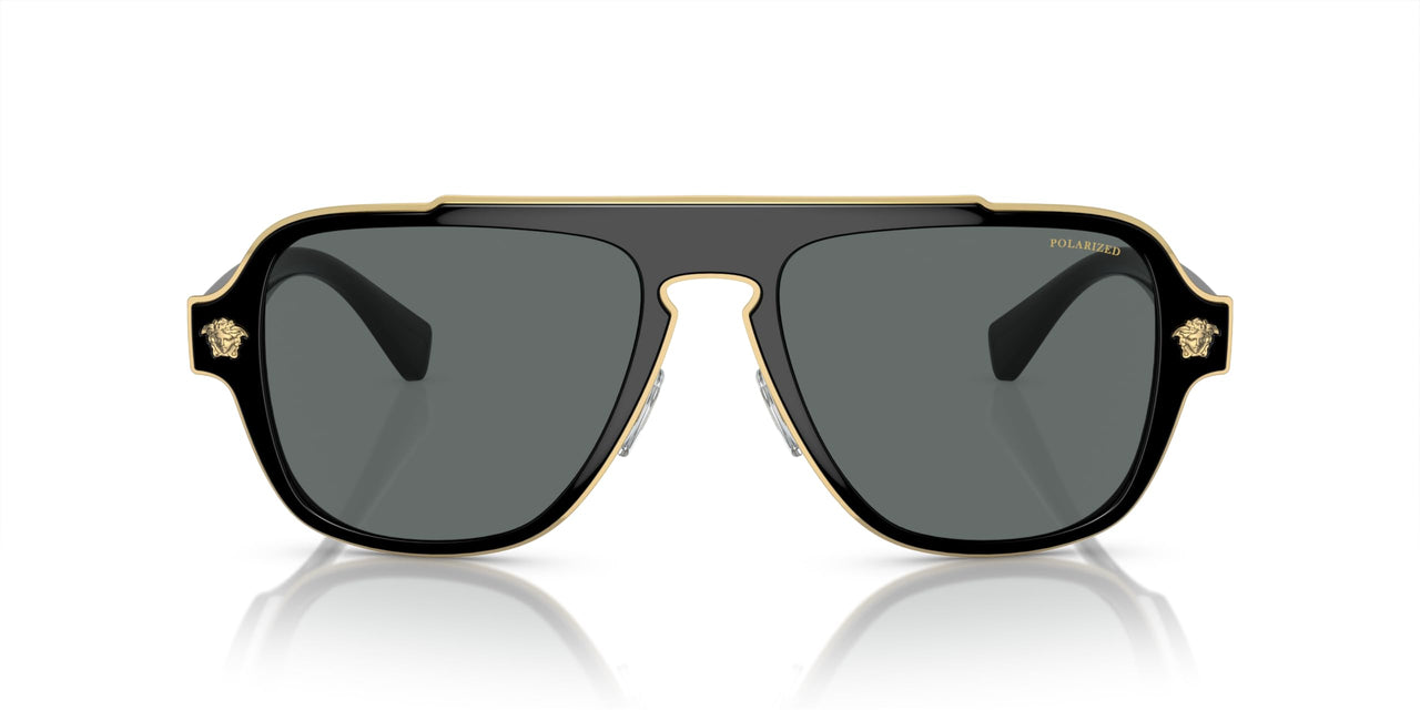 Versace Man Sunglasses Black Frame, Dark Grey Lenses, 56MM