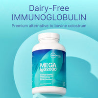 Thumbnail for Microbiome Labs Mega IgG2000 Capsules - Dairy Free Bovine Colostrum Supplement Alternative - Immunoglobulin Supplement from Bovine Serum to Support Digestive Health (120 Capsules)