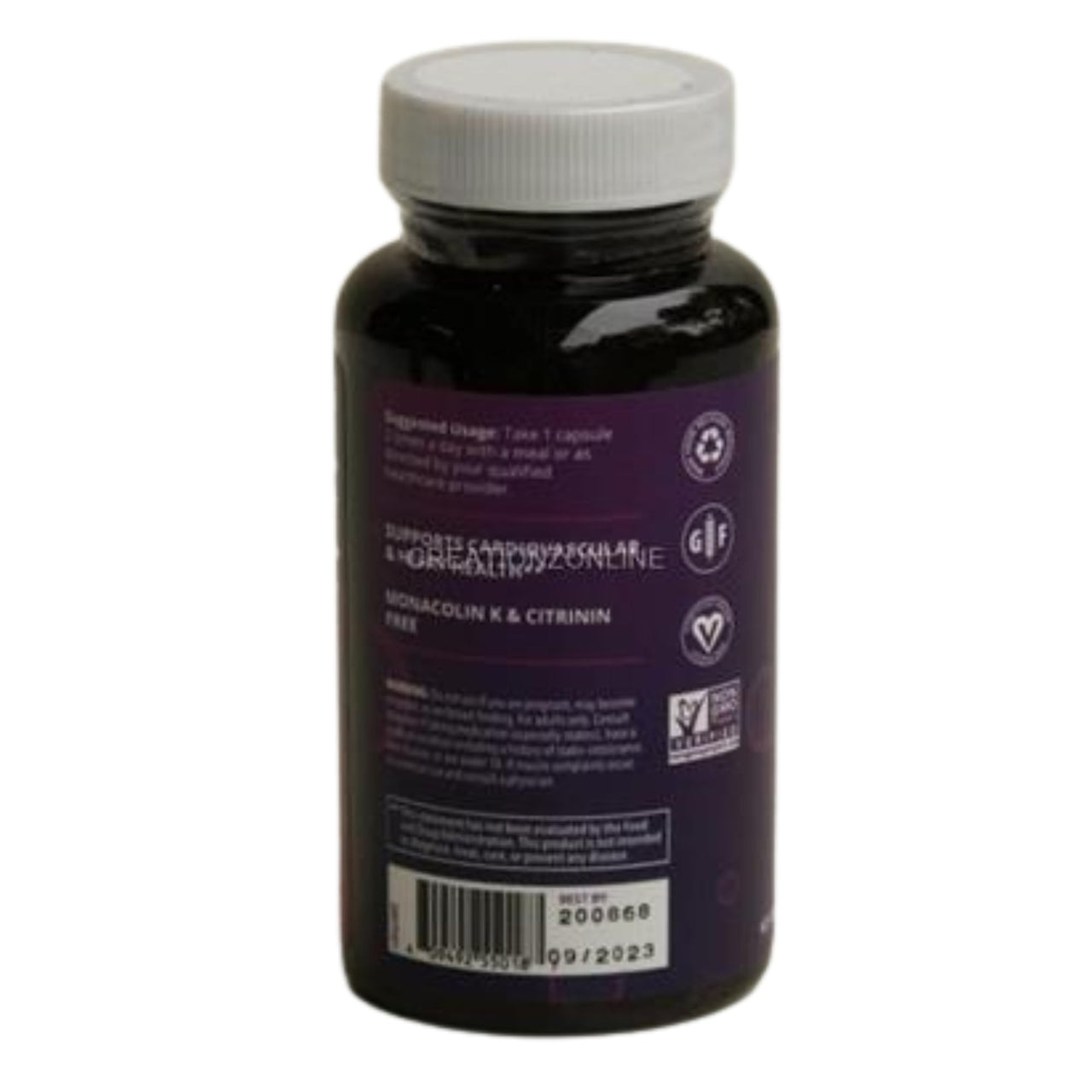 MRM Nutrition Red Yeast Rice Capsules - For Women & Men - 1,200mg Red Yeast Rice Per Serving, Whole Food Product for Heart Health & Lipid Metabolism, Gluten Free, Vegan - 30 Servings