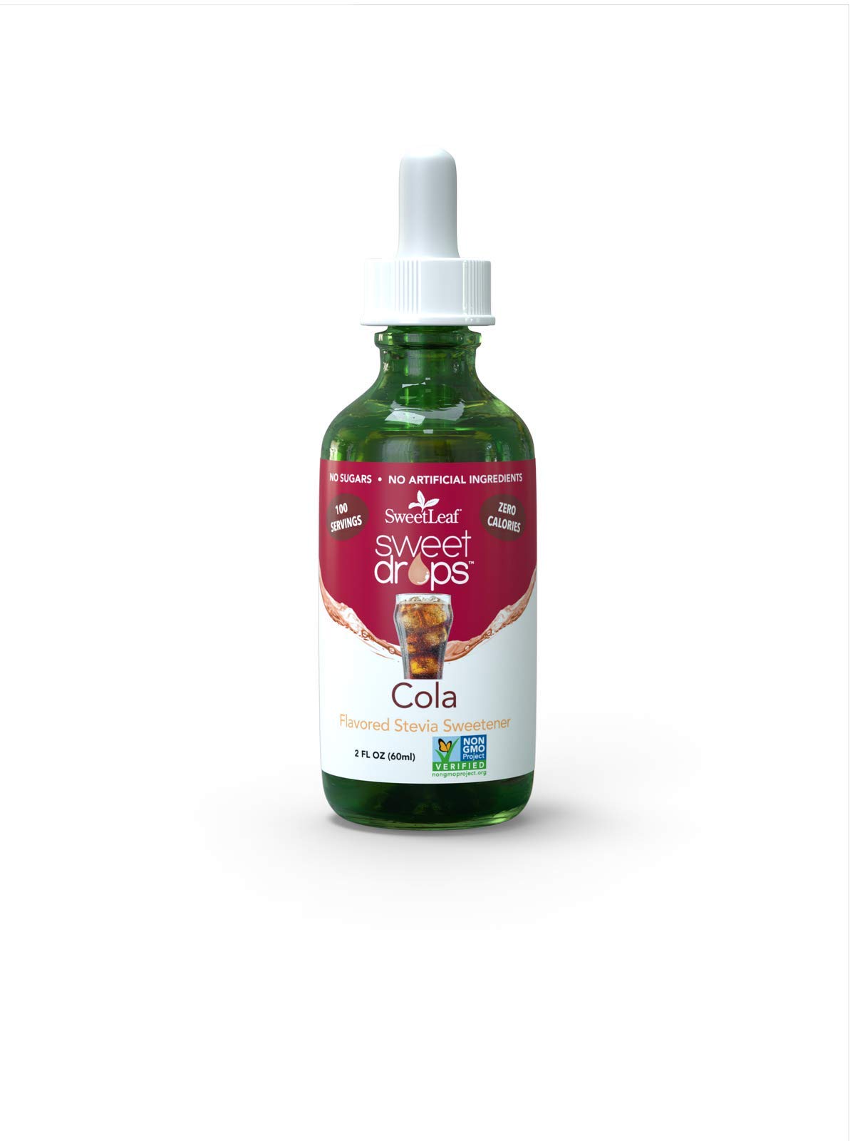 SweetLeaf Sweet Drops - Flavored Stevia Liquid Sweetener, Organic Stevia Extract, Zero Calories, Gluten Free, Keto Friendly, Non GMO, Natural Flavors, Sugar Alternative - Cola, 2 Fl Oz (Pack of 1)