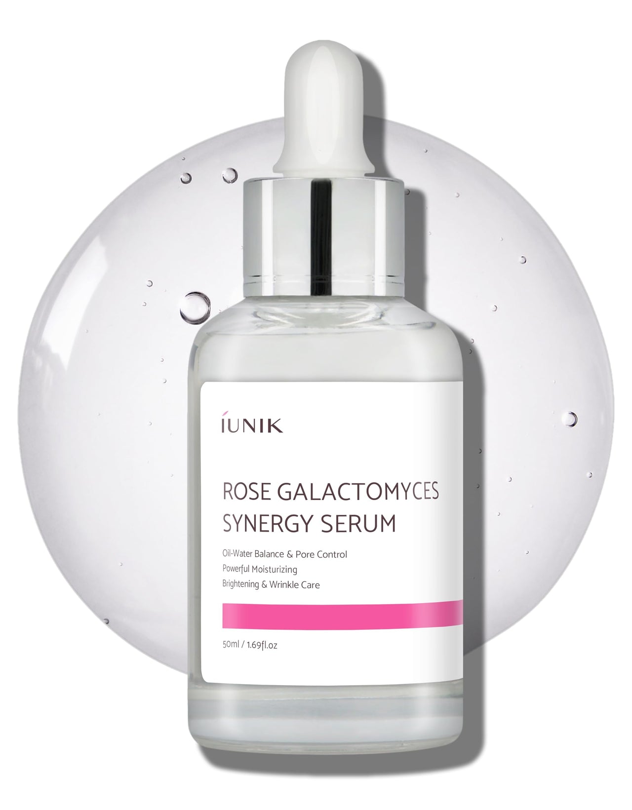iUNIK Rose Galactomyces Synergy Vegan Face Serum 1.69 Fl Oz Naturally Fermented Rose Water Hydrating Ampoule Serum Deep Moisturizing Pore Minimizing Alcohol-free Chemical-free Korean Skincare