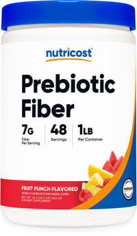 Thumbnail for Nutricost Prebiotic Fiber Fruit Punch Flavored (1 Pound) - Vegan, Gluten-Free, GMO-Free