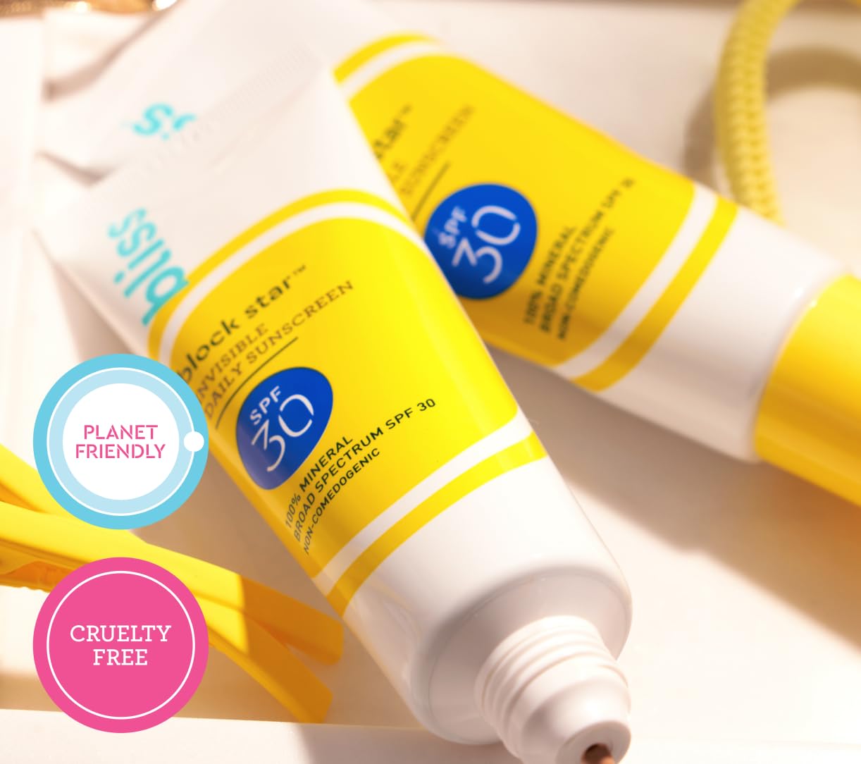 Bliss Block Star Block This Way Duo Tinted Face Sunscreen SPF 30-100% Mineral Broad Spectrum Sunscreen With Zinc Oxide & Titanium Dioxide - Non Greasy Invisible finish