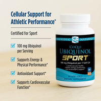 Thumbnail for Nordic Naturals Nordic CoQ10 Ubiquinol Sport - 60 Mini Soft Gels - 100 mg Ubiquinol - Heart Health, Physical Performance, Cellular Energy Production - Non-GMO - 60 Servings