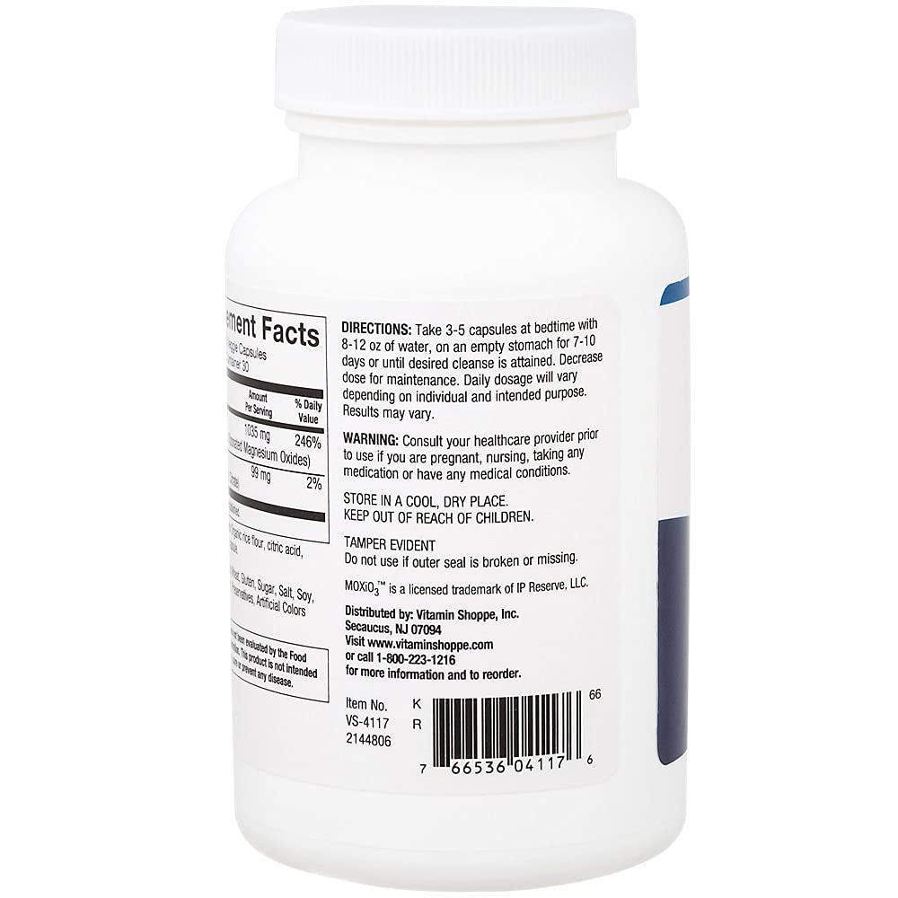 The Vitamin Shoppe Oxygen Cleanse, The Oxygenating Digestive System Cleanser with Magnesium and Potassium (90 Veggie Capsules)