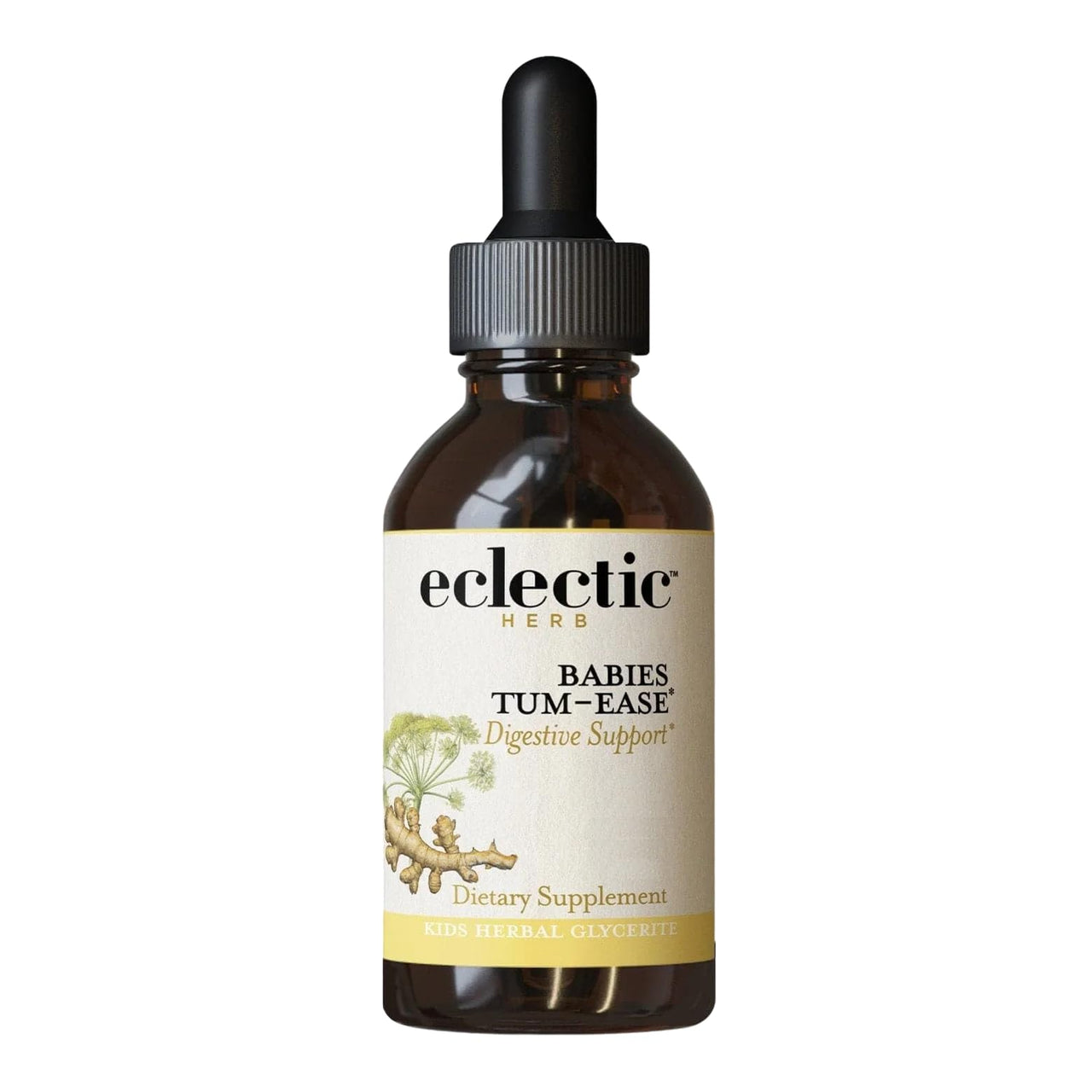 Eclectic Herb - Tum-Ease for Kids Liquid Drops | Soothing Digestive Support for Calm Tummies | Herbal Supplement | Vegan, Alcohol-Free, Wildcrafted, Non-GMO, Kid-Friendly (4 fl oz | 120 ml)