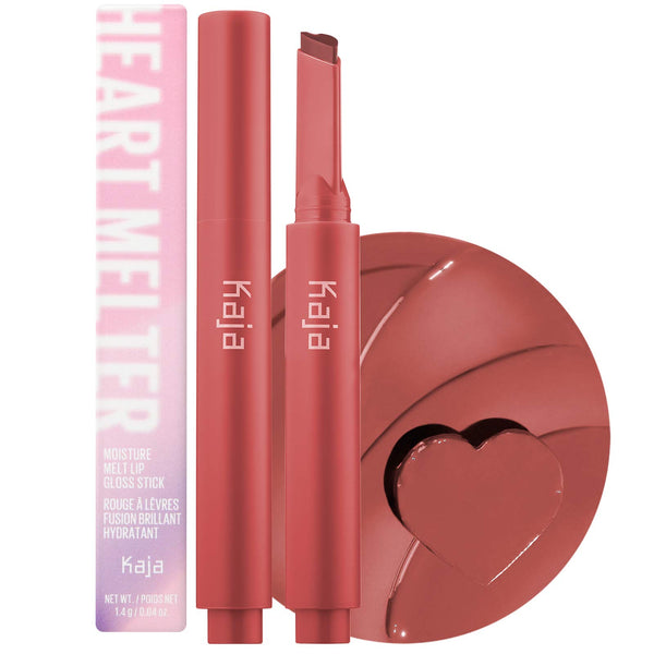 Kaja Lip Gloss - Heart Melter | High-shine, Glossy Finish, Soft Rosy Mauve, Moisturize, 03 Crazy 4U, 0.04 Oz
