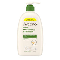 Thumbnail for Aveeno Daily Moisturizing Body Wash for Dry & Sensitive Skin + Prebiotic Oat, Body Wash Gently Cleanses & Nourishes Dry Skin, Lightly Scented, Value Size, 33 fl. oz