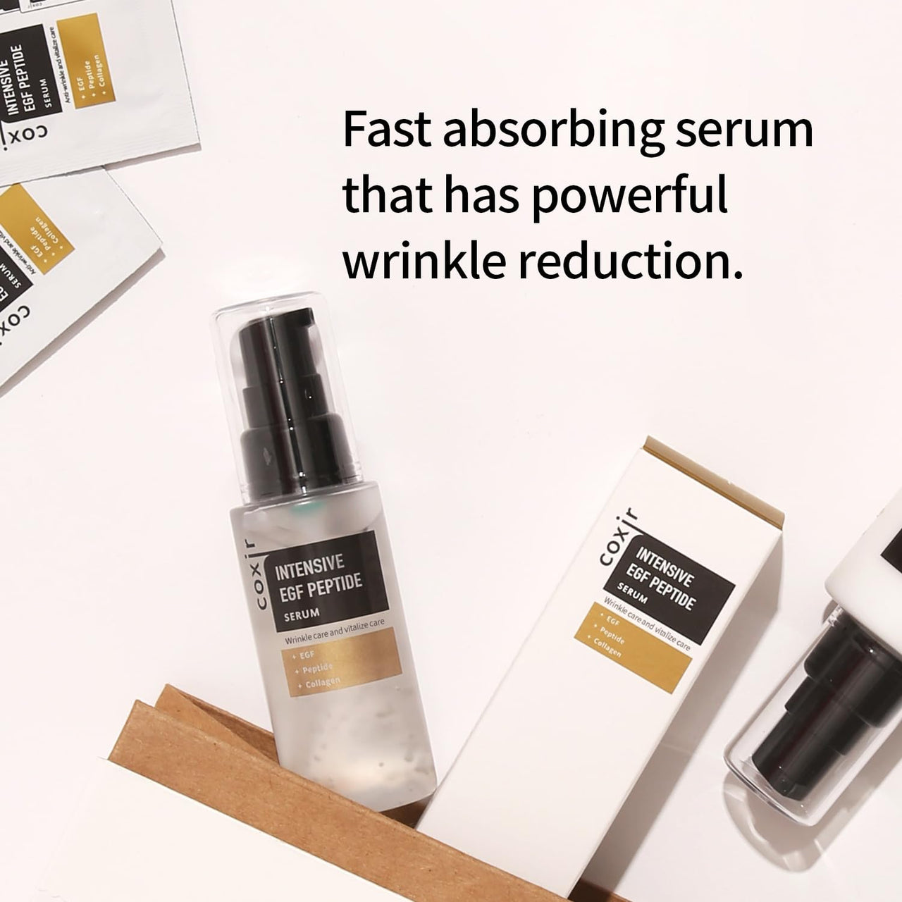 coxir INTENSIVE EGF PEPTIDE GIFT SET / Birthday Gift /Foam Cleanser+Serum+Cream/EGF, Peptide, Niacinamide, Collagen l Lightweight, quick absorbing, Lifting, Firming l Korean Skincare