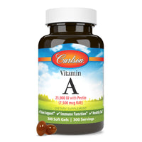 Thumbnail for Carlson - Vitamin A, 25000 IU (7500 mcg RAE) with Pectin, Vision Health, Helps Night Vision, Skin Health, 300 Softgels