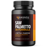 Thumbnail for Saw Palmetto Supplement with Stinging Nettle and Pumpkin Seed Extract - Advanced 3X Formula - DHT Blocker Urinary Health and Prostate Support for Mens Health - Vegan, Non-GMO Capsules - 2 Month Supply