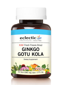 Thumbnail for Eclectic Ginkgo Gotu Kola Freeze Dried Vegetables with Glass, Blue, 50 Count