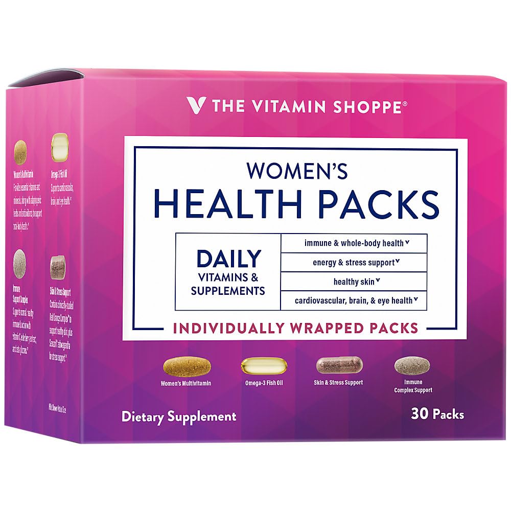 The Vitamin Shoppe WomenaTMs Health Packs A Daily Vitamin Packets for... - Premium Quality Health Support | Supplement | Daily Wellness